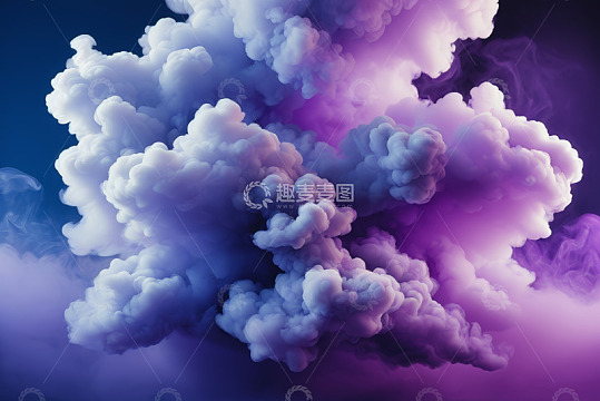 梦幻紫色云朵背景素材