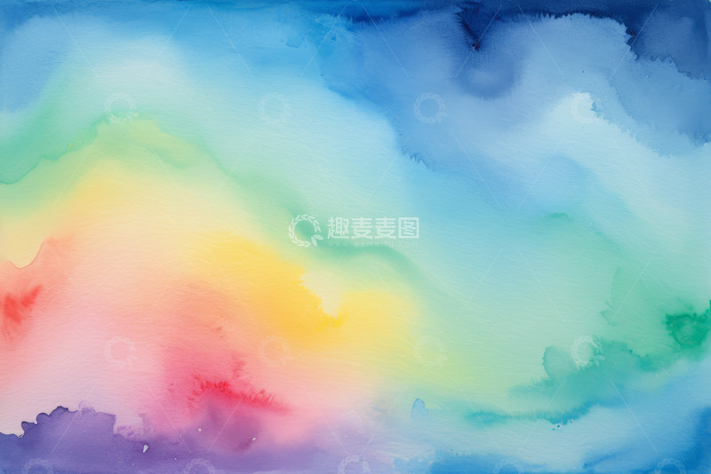 高清大图下载【趣麦麦图】彩色水彩渐变背景