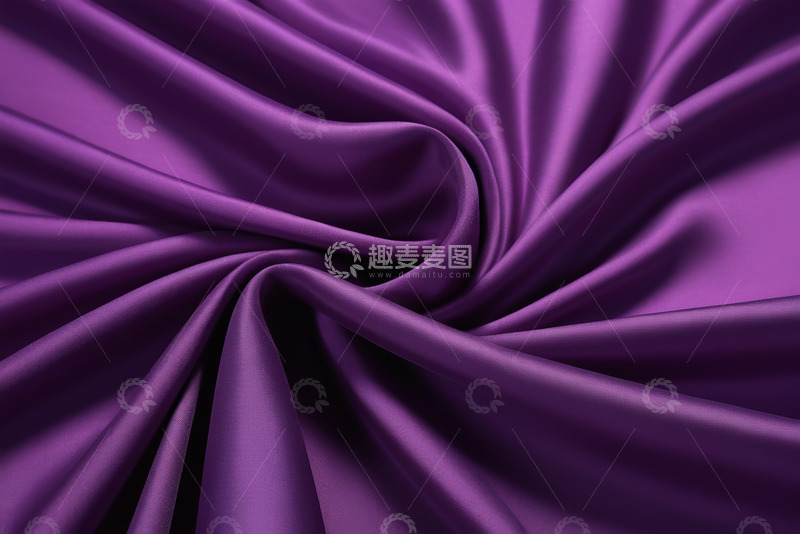 高清大图下载【趣麦麦图】紫色绸缎织物纹理特写
