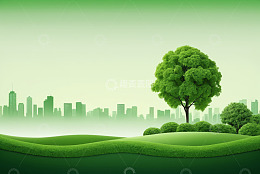 城市边缘绿地与大树景观