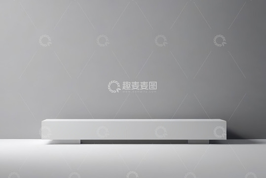 白色现代简约风格展示台