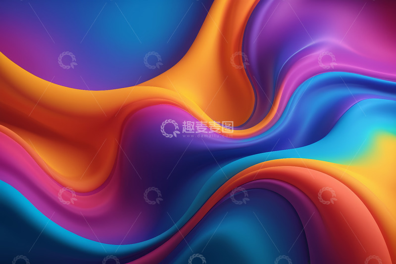 高清大图下载【趣麦麦图】多彩抽象流体背景