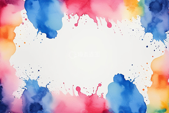彩色水彩墨渍艺术背景