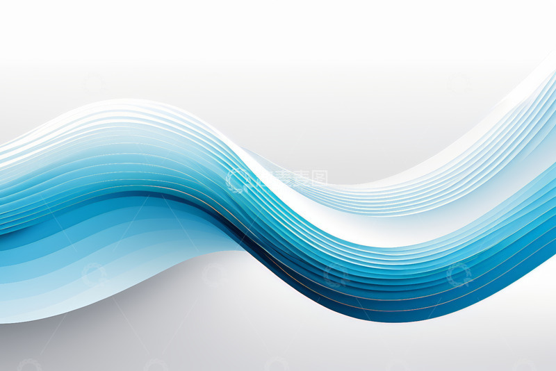 高清大图下载【趣麦麦图】蓝色波浪线条抽象背景