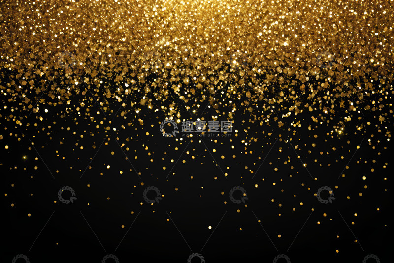 高清大图下载【趣麦麦图】金色粒子背景素材