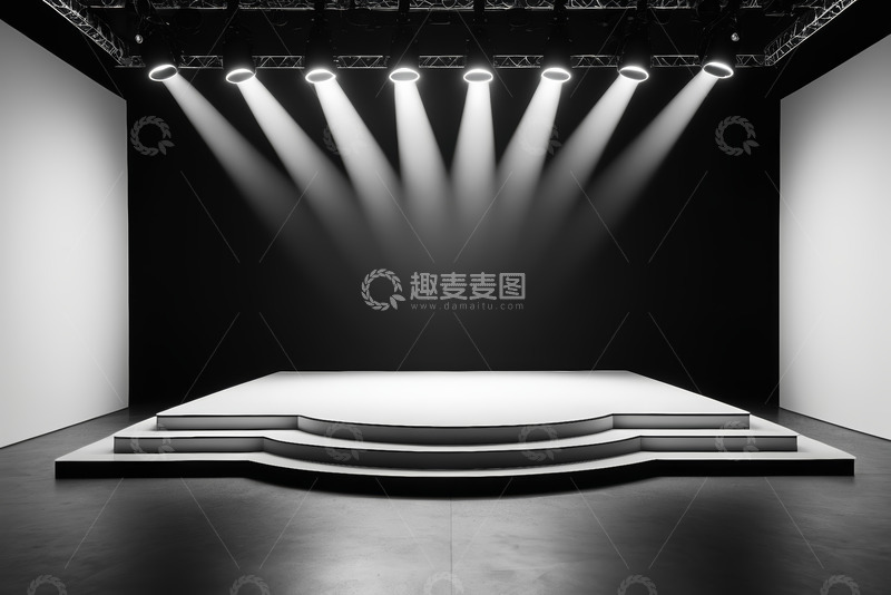高清大图下载【趣麦麦图】聚光灯下的空旷舞台