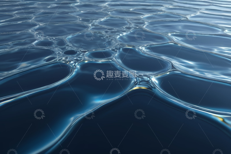 高清大图下载【趣麦麦图】蓝色水波纹理画面素材