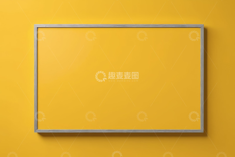 高清大图下载【趣麦麦图】黄色背景上的矩形框架