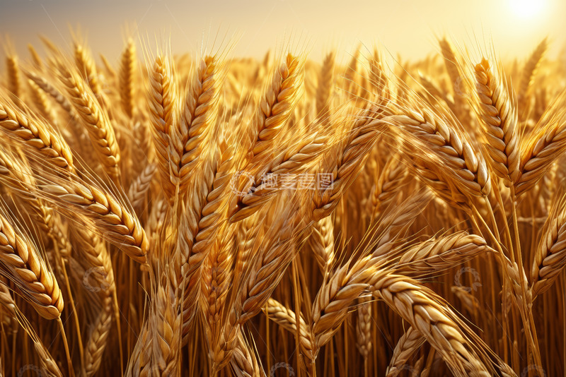 高清大图下载【趣麦麦图】成熟小麦田近景