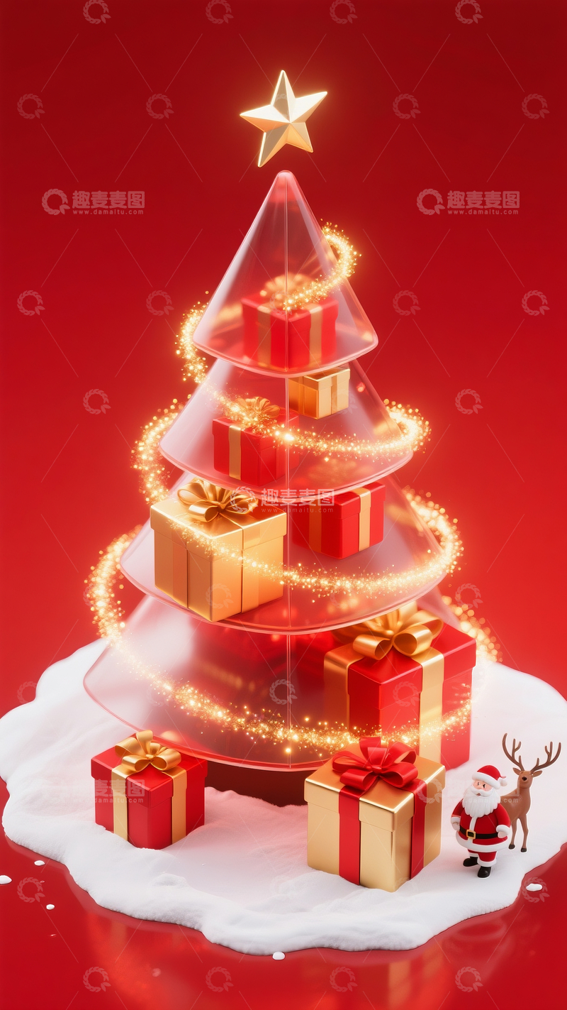 源文件下载【趣麦麦图】圣诞节主题海报背景16