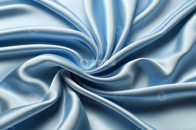高清大图下载【趣麦麦图】蓝色丝绸纹理特写