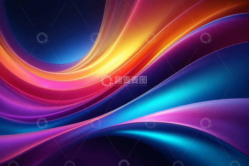 高清大图下载【趣麦麦图】多彩抽象背景设计素材