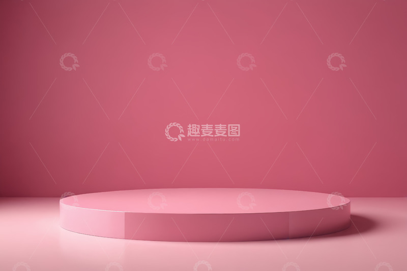 高清大图下载【趣麦麦图】粉色圆形展示台背景