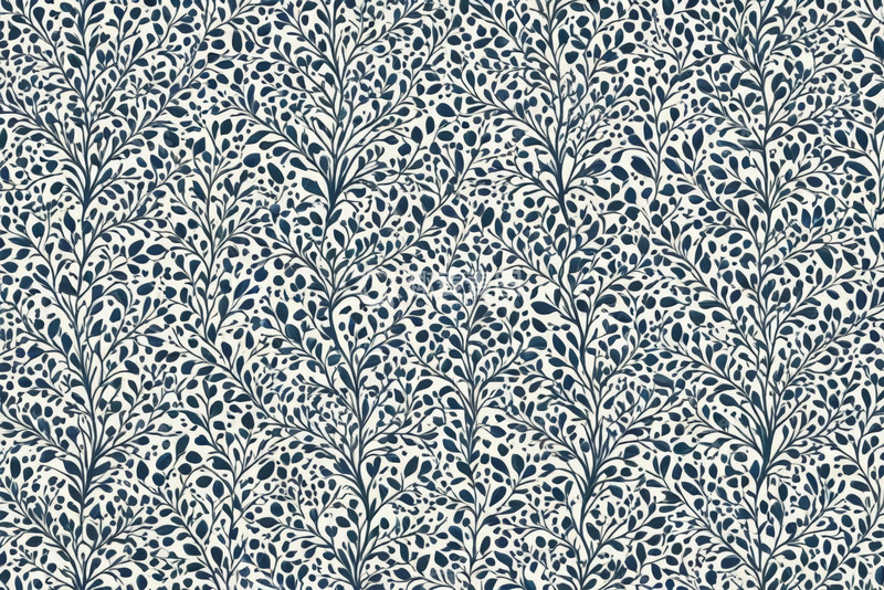 高清大图下载【趣麦麦图】蓝白植物图案装饰背景