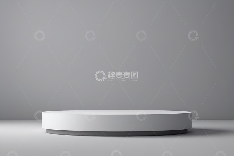 高清大图下载【趣麦麦图】白色圆形展台空景