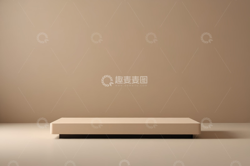 高清大图下载【趣麦麦图】简约米色展示台背景