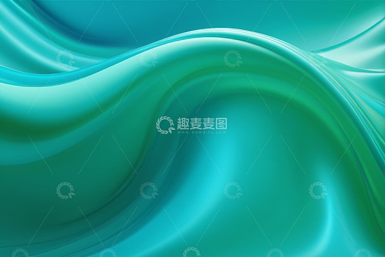 蓝绿色丝绸质感背景图