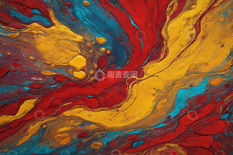 高清大图下载【趣麦麦图】多彩混合油漆艺术纹理