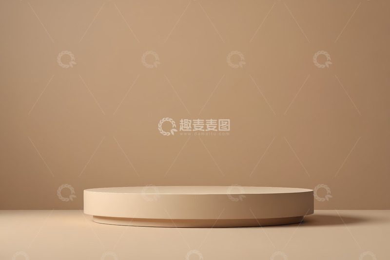 高清大图下载【趣麦麦图】米色圆形产品展示台