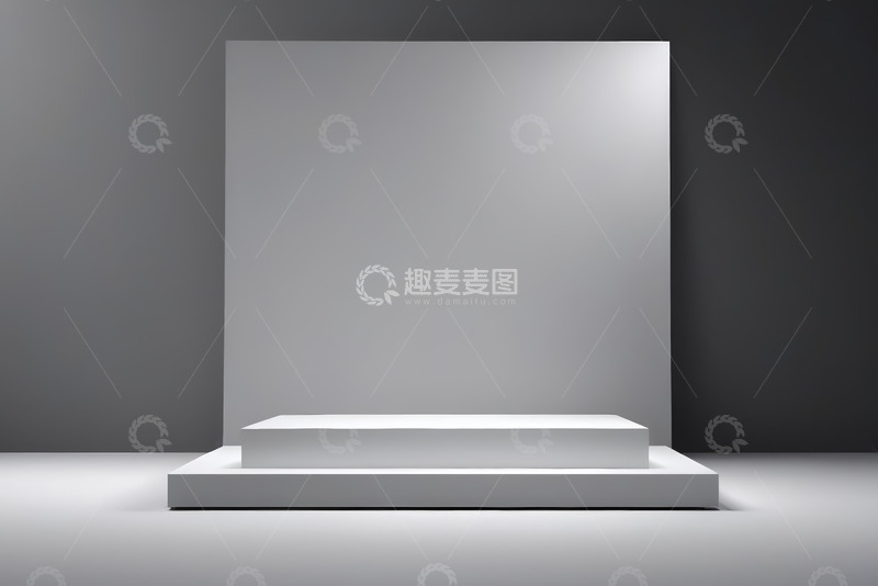 高清大图下载【趣麦麦图】白色简约产品展示台