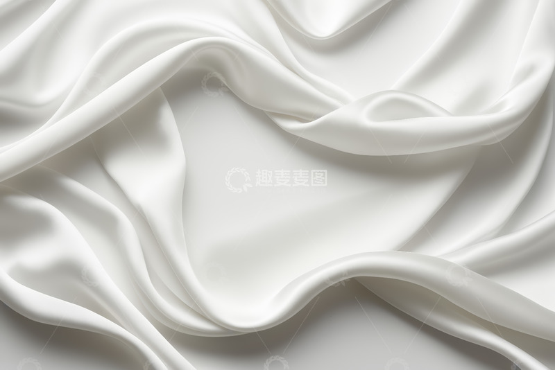 高清大图下载【趣麦麦图】白色丝绸织物纹理背景