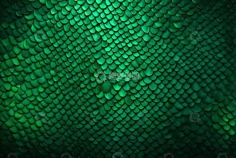 高清大图下载【趣麦麦图】绿色龙鳞纹理背景素材