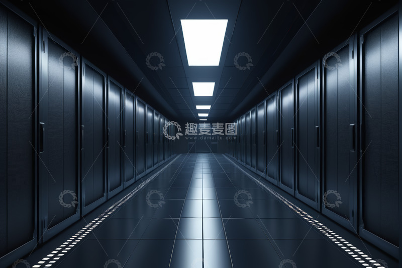高清大图下载【趣麦麦图】服务器机房内部全景