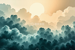 云端日出自然风光
