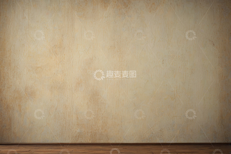 复古纹理墙面与木地板背景