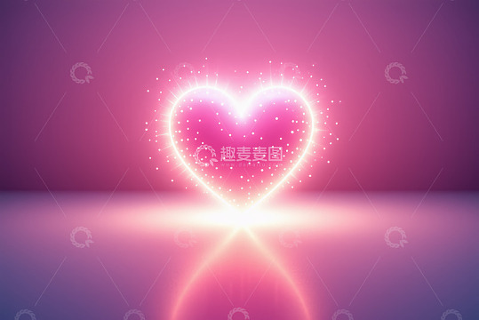 发光爱心背景素材