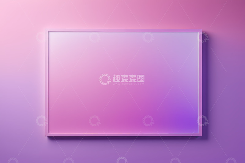 高清大图下载【趣麦麦图】粉紫色渐变背景框架