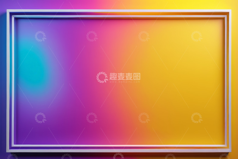 高清大图下载【趣麦麦图】彩色渐变背景的方形边框