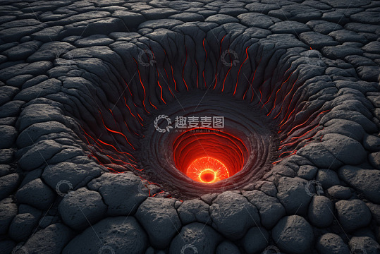 火山口熔岩景观