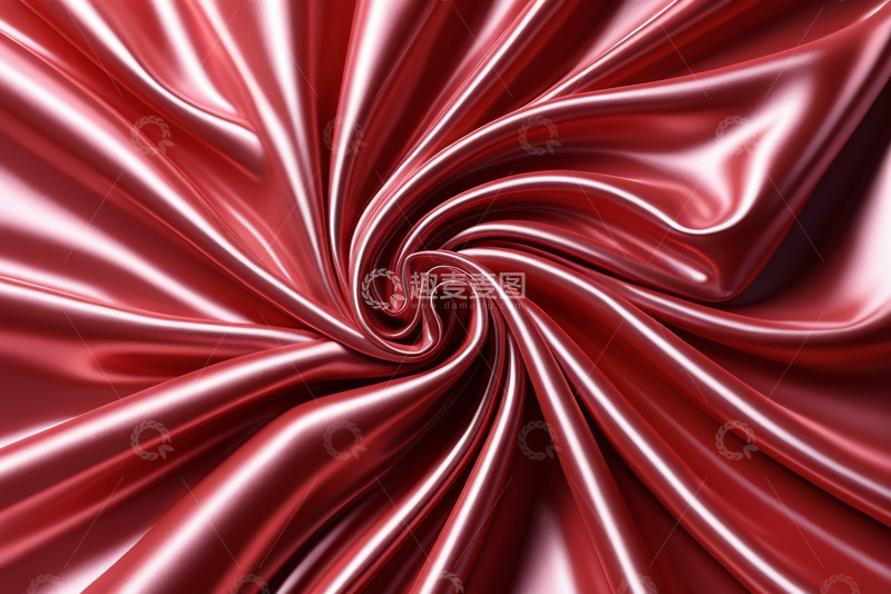 高清大图下载【趣麦麦图】红色光滑绸缎纹理背景