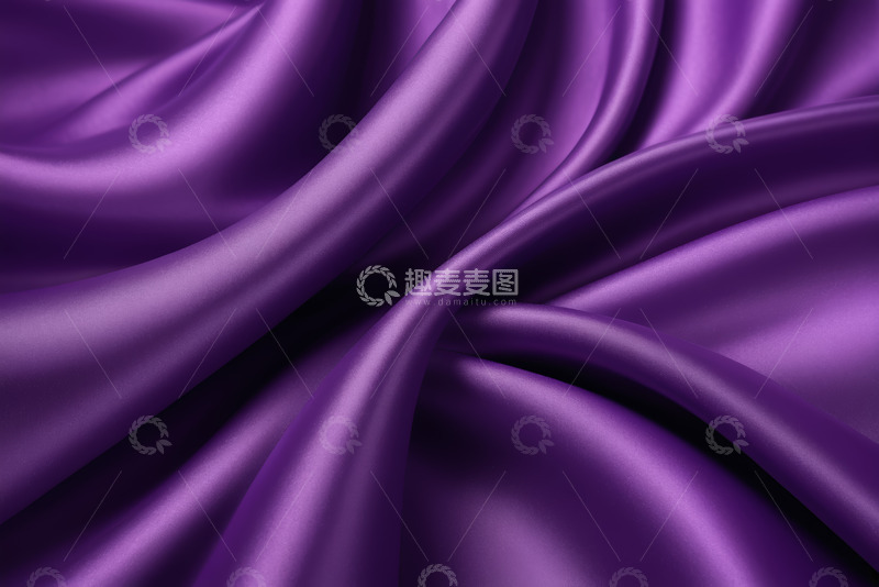 高清大图下载【趣麦麦图】紫色丝绸布料纹理