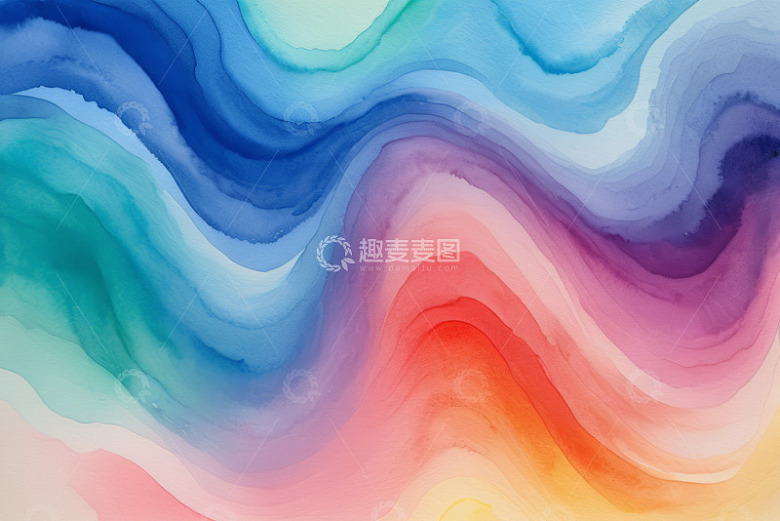 彩色渐变水彩纹理背景
