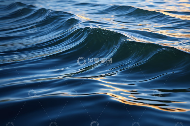 高清大图下载【趣麦麦图】蓝色海洋波浪特写