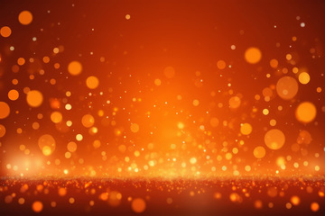 橙色发光粒子背景素材