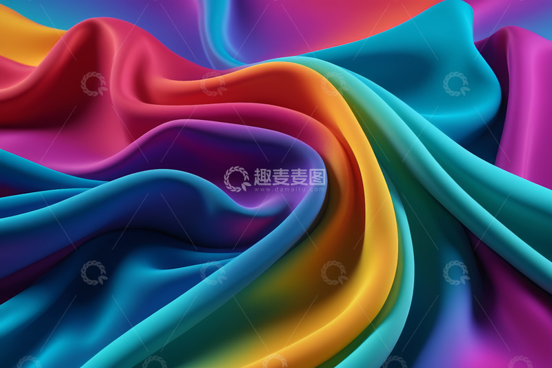 高清大图下载【趣麦麦图】多彩流动抽象背景图案