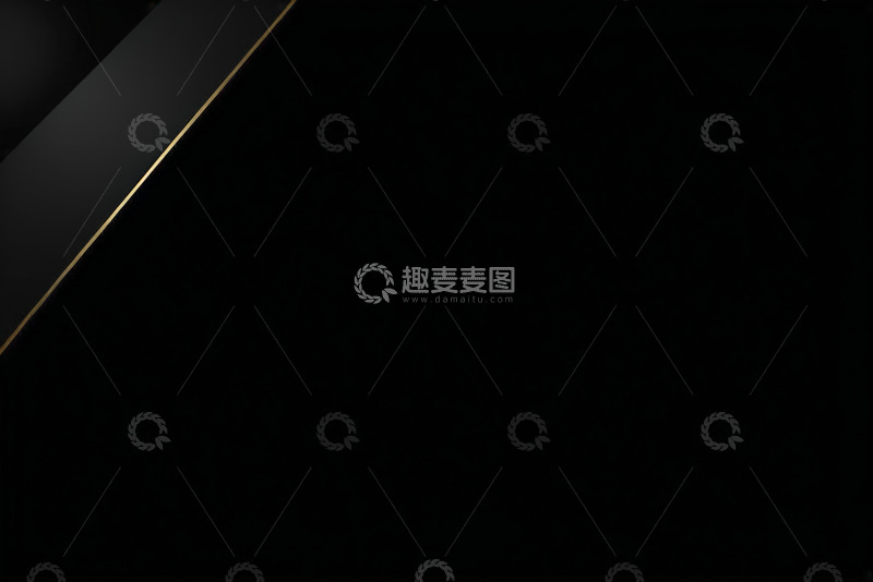 高清大图下载【趣麦麦图】黑色背景带金色线条素材
