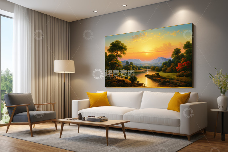 高清大图下载【趣麦麦图】现代简约风格客厅装饰