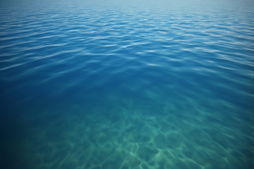 清澈蓝色海面自然风光素材