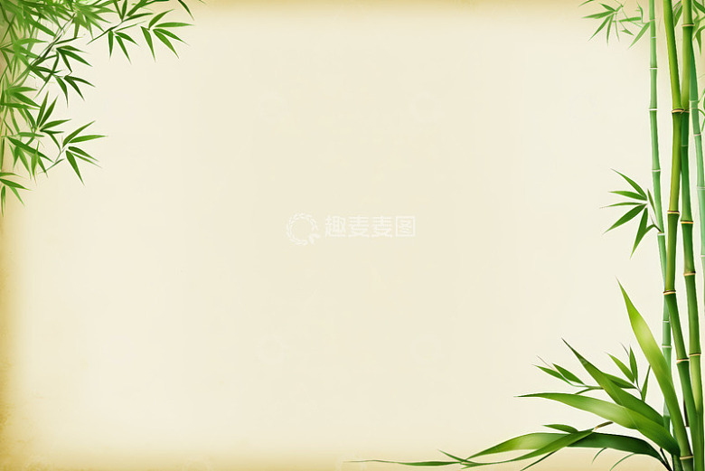古风背景竹枝绿叶素材