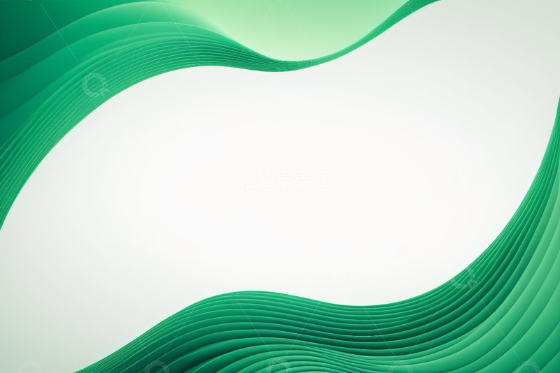 高清大图下载【趣麦麦图】绿色波浪线条抽象背景