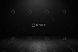 黑色背景木质地板场景