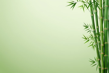 绿色背景旁的翠竹