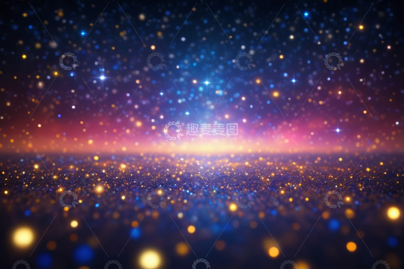 高清大图下载【趣麦麦图】梦幻闪烁星光背景