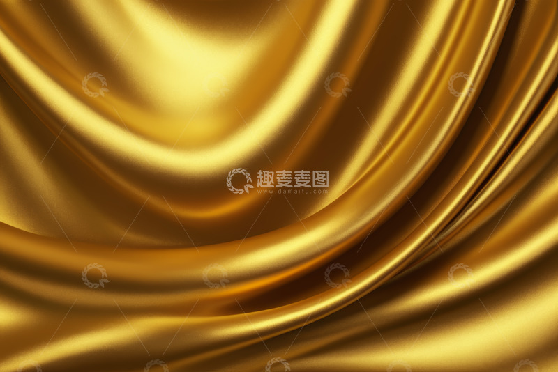 高清大图下载【趣麦麦图】金色丝绸质感背景素材