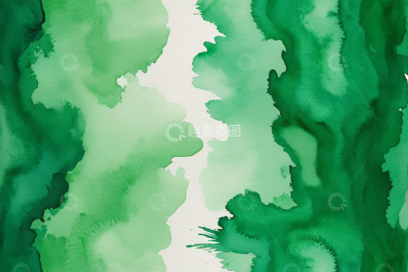 高清大图下载【趣麦麦图】绿色水彩抽象背景纹理