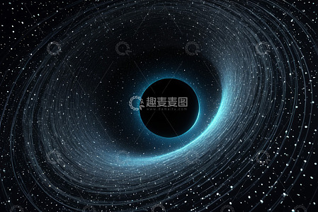 宇宙黑洞与星轨场景